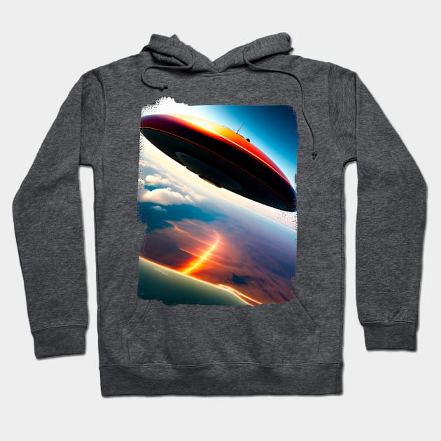 Ufo sighting from a military fighter plane Hoodie by igzine